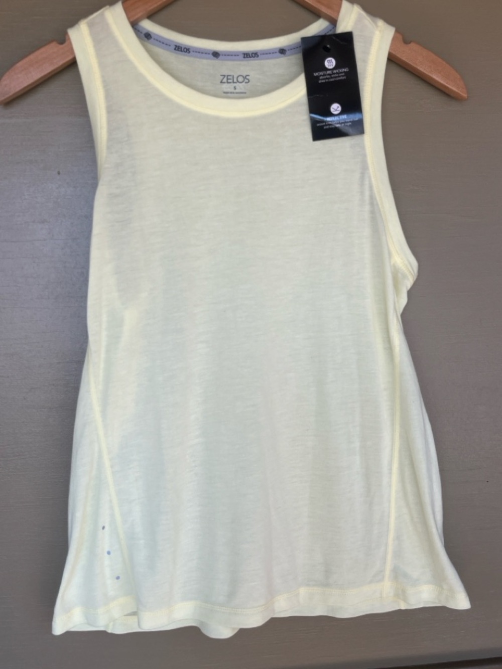 ZELOS Yellow reflective Sleeveless Tank Top small